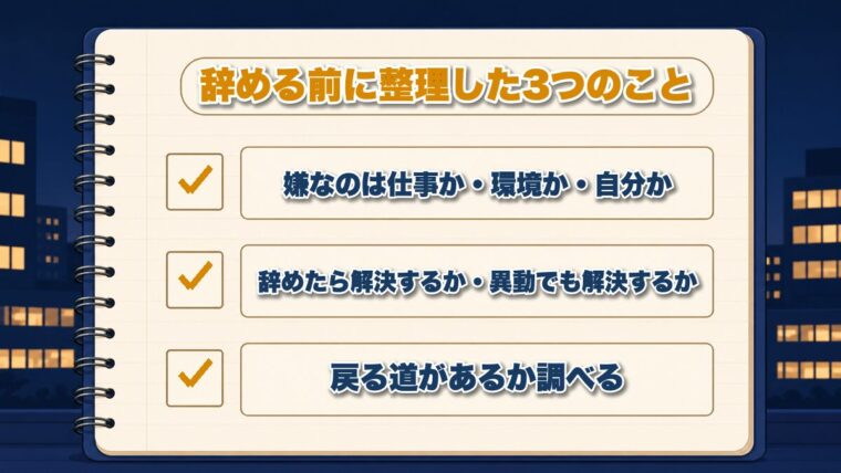 公務員を辞めたいと思ったら｜辞める前に整理した3つのこと