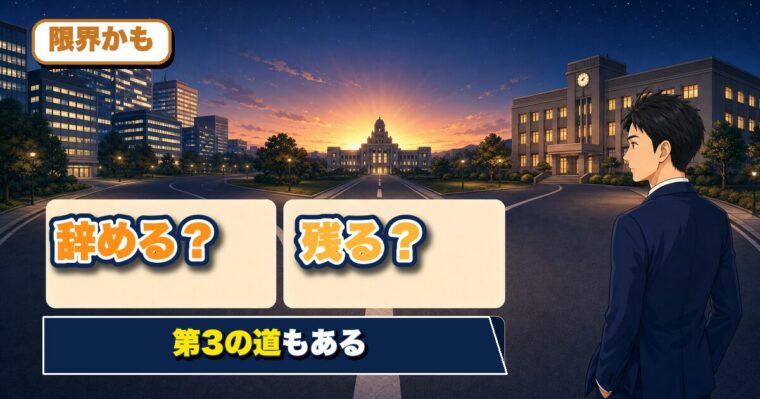 公務員を辞めたいあなたへ|実際に辞めて民間に行った私が考えたこと